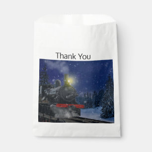 Christmas Train in the snow        Favour Bags