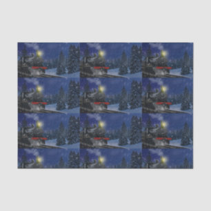 Christmas Train in the snow               Tissue Paper