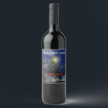 Christmas Train in the snow           Wine Label<br><div class="desc">Christmas train at night going through a snowy forest.  100% Customisable. Click on the CUSTOMIZE button to add,  move,  delete,  resize or change any of the fonts or graphics.</div>