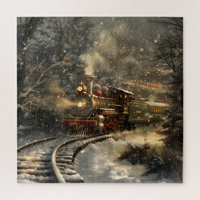 Christmas Train Jigsaw Puzzle (Vertical)