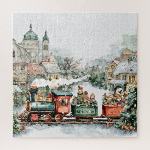 Christmas train jigsaw puzzle