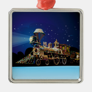 Christmas Train Metal Tree Decoration