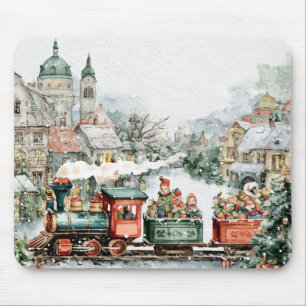 Christmas Train Mouse Pad