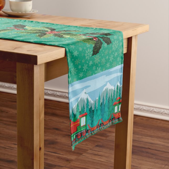 Christmas Train on Tiel Long Table Runner (In Situ)