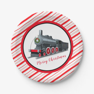 Christmas Train Paper Plates