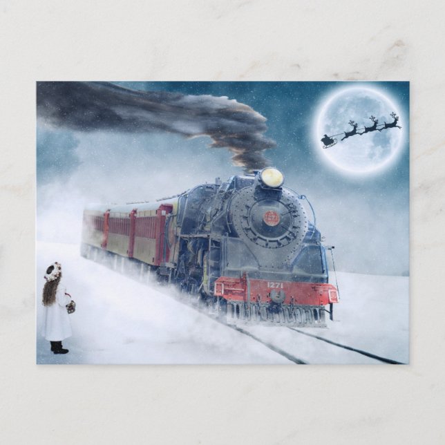 Christmas train postcard (Front)