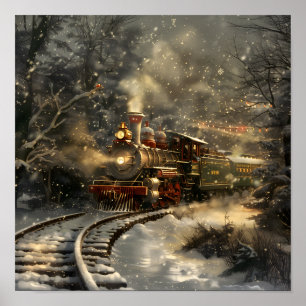 Christmas Train Poster