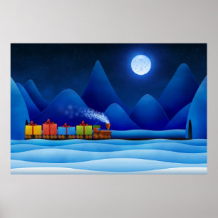 Christmas Train Poster