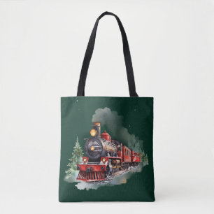Christmas Train Tote Bag