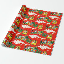Christmas Trains Wrapping Paper