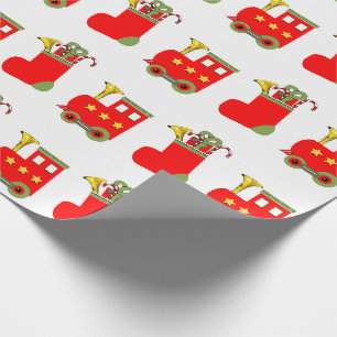 Christmas Trains Wrapping Paper