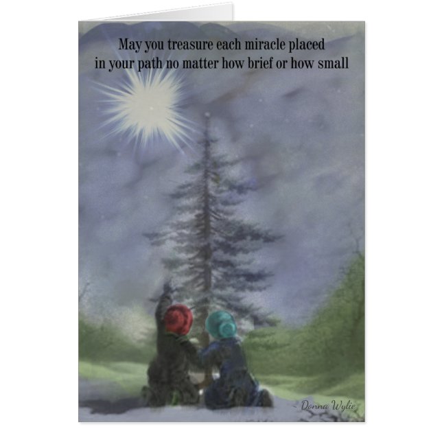 Christmas - Treasure each miracle Christmas card (Front)