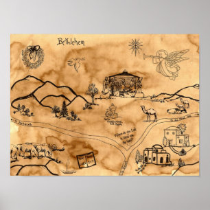 Christmas Treasure Map Poster
