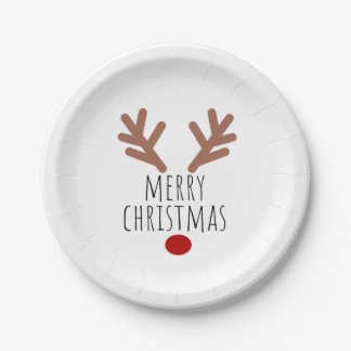 Christmas Treat box Reindeer Antlers Paper Plate