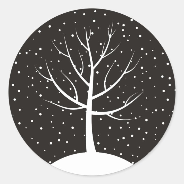 Christmas tree3 classic round sticker (Front)