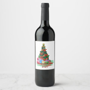 Christmas Tree 2021 Food and Beverage Label Set
