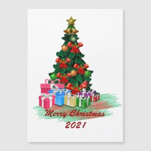 Christmas Tree 2021 Magnetic Card