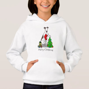 Christmas Tree 2 Greyhound (brindle white) Dog Fun