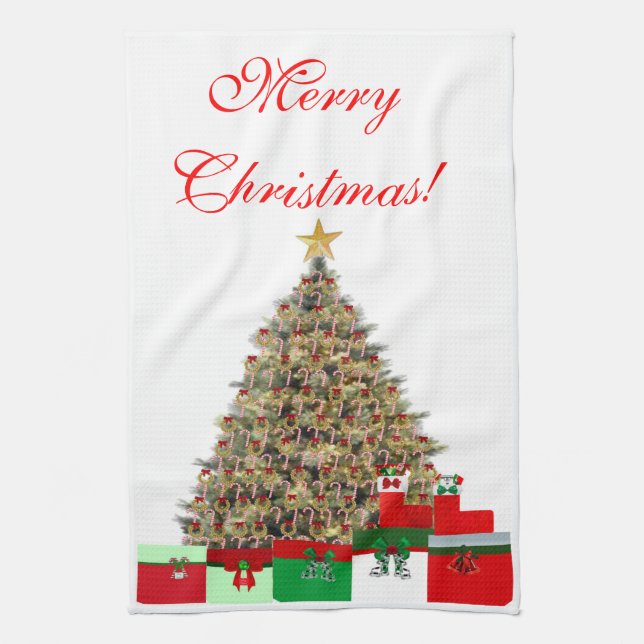 Christmas Tree 2 Kitchen Towel (Vertical)