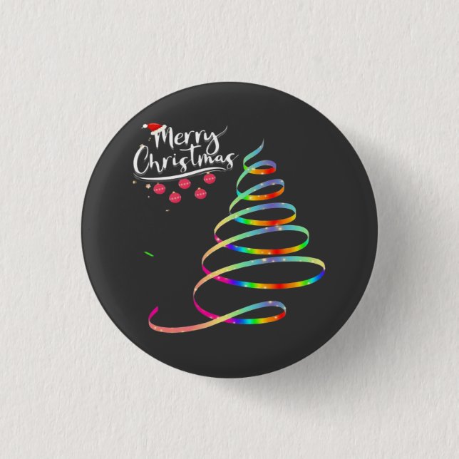 Christmas Tree   3 Cm Round Badge (Front)