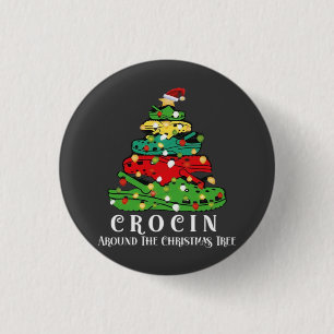 Christmas tree 3 cm round badge