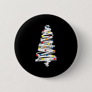 Christmas tree 6 cm round badge