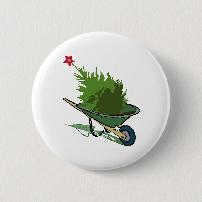 Christmas Tree 6 Cm Round Badge (Front)