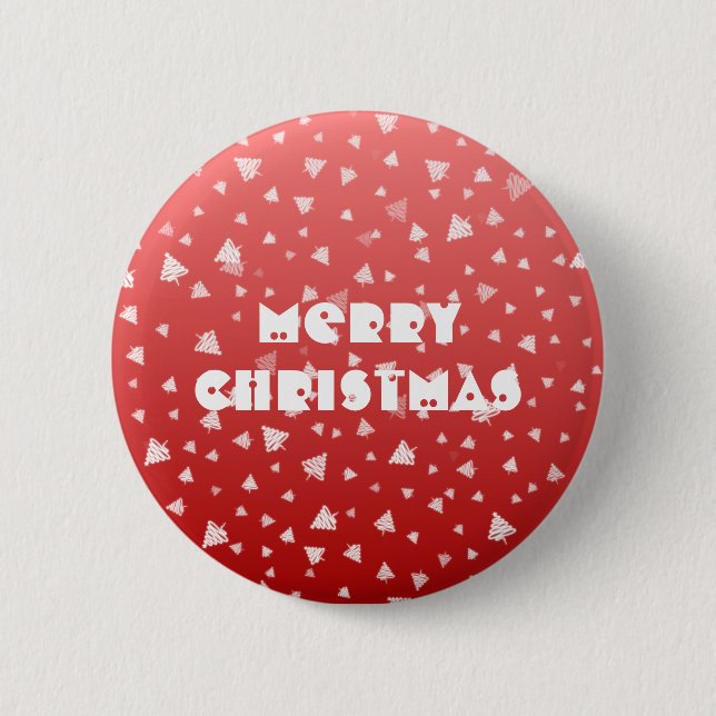 Christmas Tree 6 Cm Round Badge (Front)