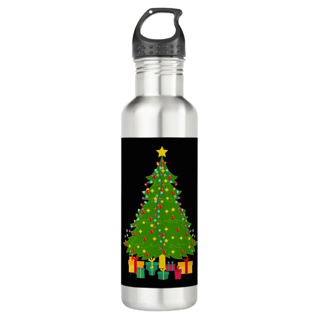 Christmas Tree 710 Ml Water Bottle (Front)
