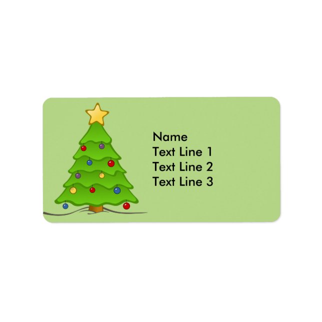 Christmas Tree Address Labels (Front)