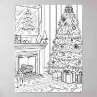 Christmas Tree Adult Colouring