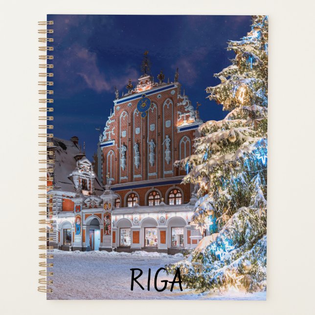 Christmas tree and Blackheads house in Riga Planne Planner (Front)