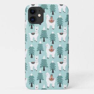 Christmas tree and cute lama pattern Case-Mate iPhone case