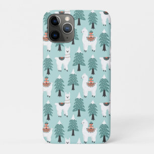 Christmas tree and cute lama pattern Case-Mate iPhone case
