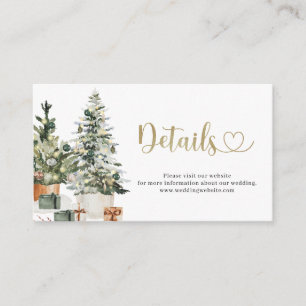 Christmas Tree And Gifts Details Enclosure Card