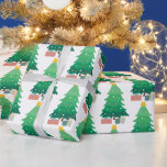 Christmas Tree and Gifts Graphic Wrapping Paper<br><div class="desc">This Christmas gift wrapping paper features a fun and festive graphic of a decorated Christmas tree accented with gifts.</div>