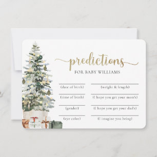 Christmas Tree And Gifts Predictions Card