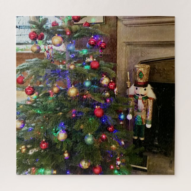 Christmas tree, and Nutcracker, Festive Jigsaw Puzzle (Vertical)