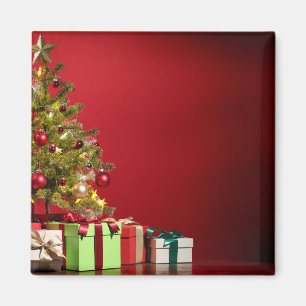 Christmas Tree and Parcels Magnet