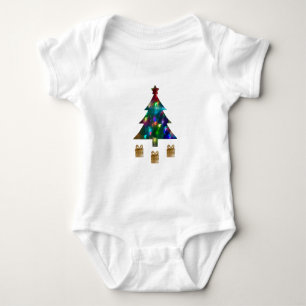 Christmas Tree and Presents Baby Bodysuit
