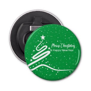 Christmas Tree and Snowfall    Bottle Opener