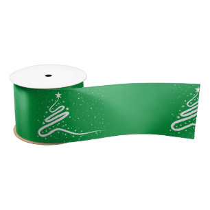 Christmas Tree and Snowfall satin Ribbon 