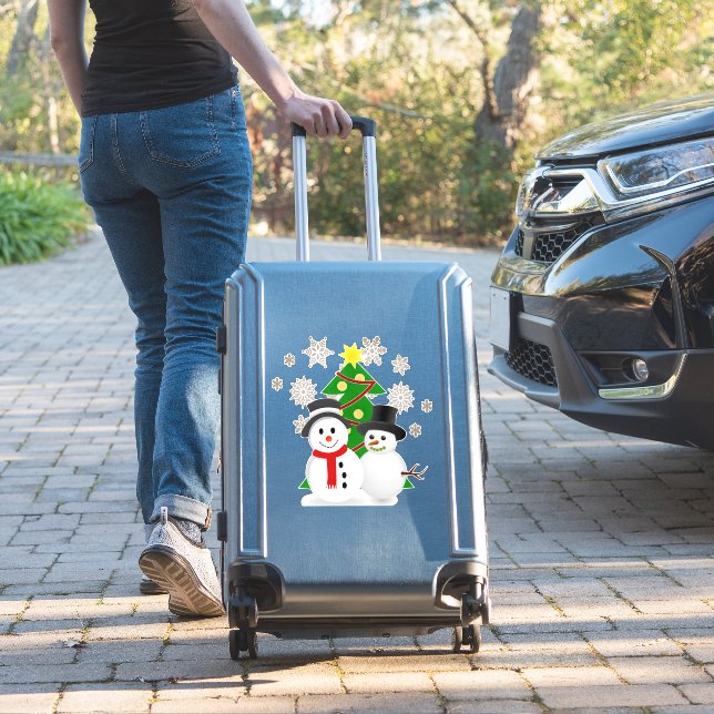 Christmas Tree and Snowman  (Suitcase Insitu)