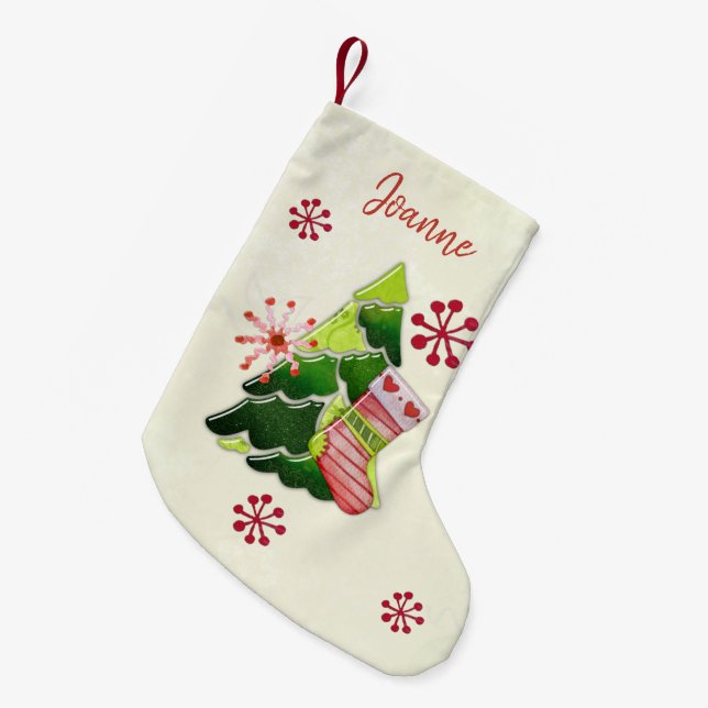 Christmas Tree and Stocking Whimsey (Front (Hanging))