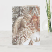 Christmas Tree Angel Greeting Card