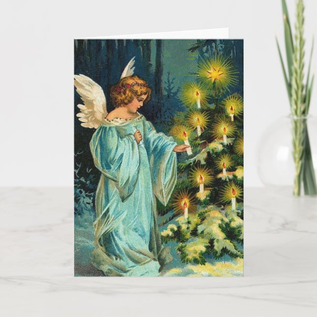 Christmas Tree Angel Holiday Card (Front)
