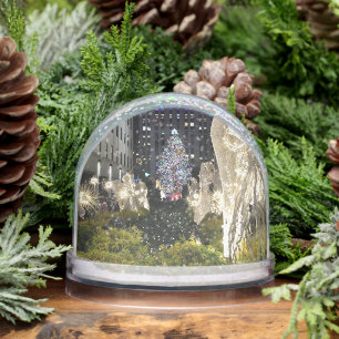 Christmas Tree Angels at Rockefeller Plaza NYC Snowglobe