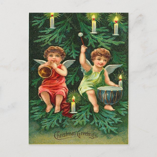 Christmas Tree Angels Postcards (Front)