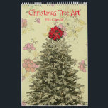 Christmas Tree Art Year Round 2024 Calendar<br><div class="desc">This pretty calendar features my original graphic art of Christmas trees on colourful vintage backgrounds, so there is a fun and pretty Christmas tree to look at every month! These calendars are high quality and vibrant. You may choose other sizes and other options if desired. This unique calendar would make...</div>