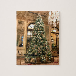 Christmas Tree at the Plaza 8X10 Jigsaw Puzzle
